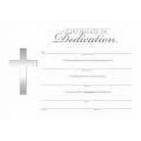 Certificate-Dedication w/Silver Foil Embossing (5" x 7") (Pack Of 6)