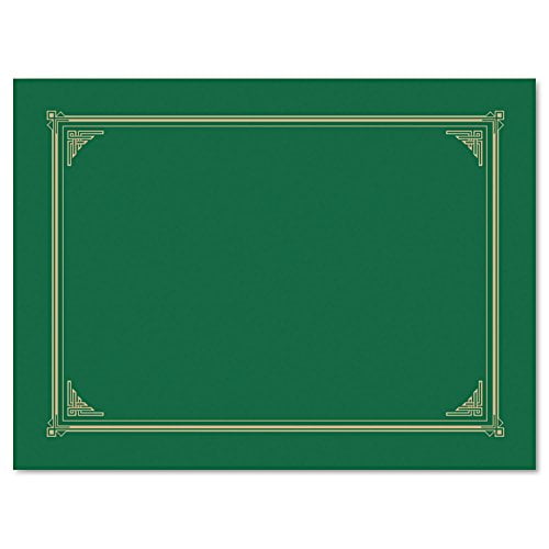 Geographics Linen Certificate Covers, Green, 6 / Pack (Quantity)