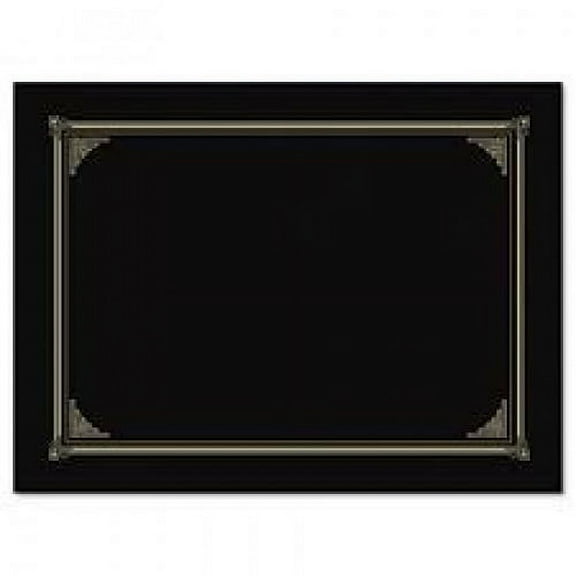 Certificate / Document Cover, Linen Stock, Black, Five per Pack