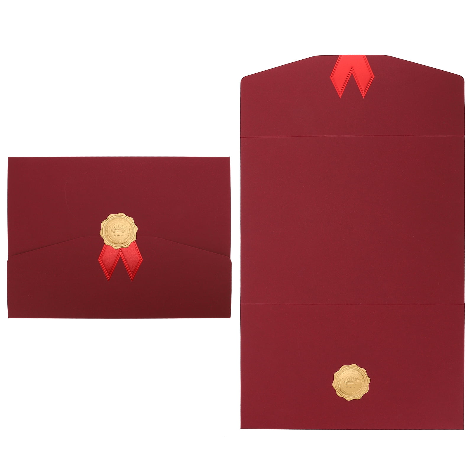 Certificate Envelope Paper Award Cover 2 Pcs Graduation Bronzing ...