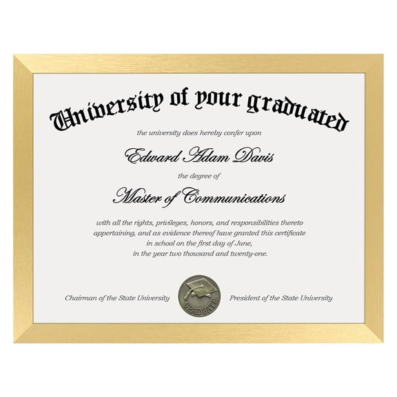 Certificate Frame With Clear Plexiglass  8.5 By 11 Picture Diploma Document Degree Frames For Wall And Tabletop 1 Pack