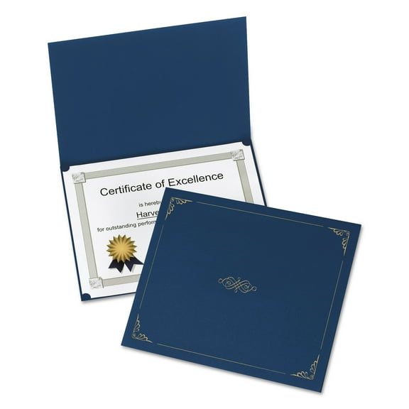"Certificate Holder, 11 1/4 X 8 3/4, Dark Blue, 5/pack | Bundle of 5 Packs"
