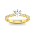 thumbnail image 1 of Certified 1.00 Carat TW Round Natural Diamond Engagement Rings in 14k Yellow Gold, 1 of 5
