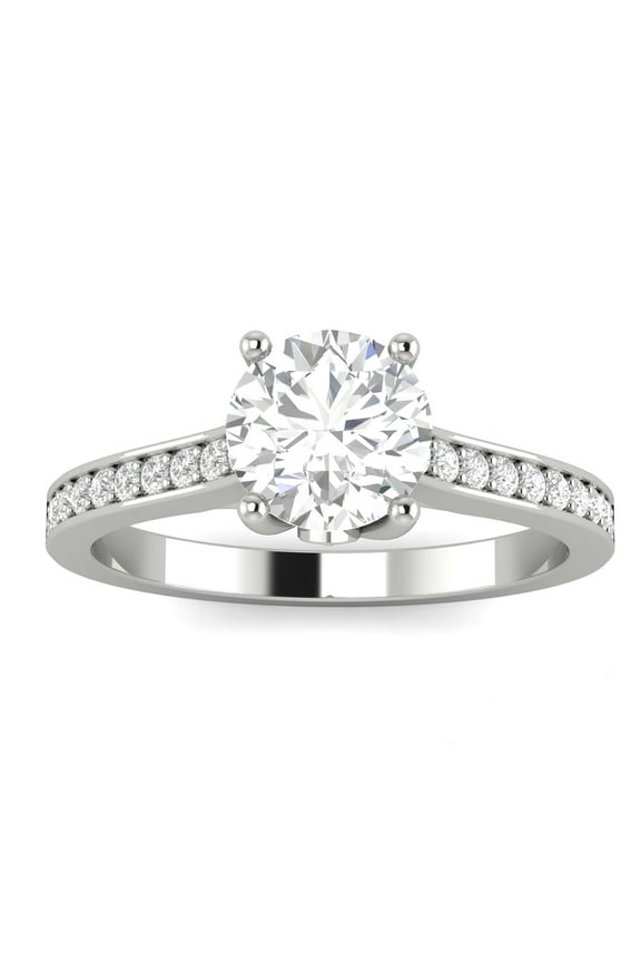 Certified 1.00 Carat TW Women's Diamond Engagement Ring in 10k White Gold (G-H, I2)