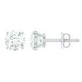 thumbnail image 1 of Rosec Jewels Certified 1 Carat Lab Grown Diamond Stud Earrings, EF-VS Quality - Ready to Gift for Valentines Day, 10K White Gold, 1 of 8