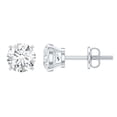 thumbnail image 1 of Rosec Jewels Certified 1 Carat Lab Grown Diamond Stud Earrings, EF-VS Quality - Ready to Gift for Valentines Day, 14K White Gold, 1 of 8
