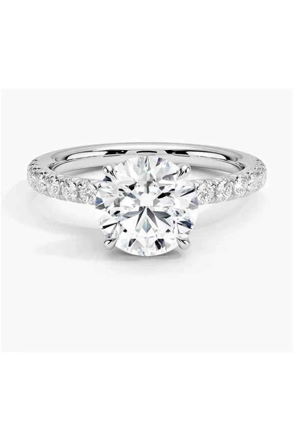 Solitaire White Diamond 2 ct. t.w. 14k White Gold Wedding Ring