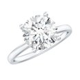 thumbnail image 1 of Rosec Jewels Certified Lab Grown Diamond Solitaire Engagement Ring 2 Carat - 9 mm - EF-VS Grade, 10K White Gold, US 11.00, 1 of 9