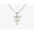 thumbnail image 1 of Certified 4 Carat Heart Cut D/VVS1 Natural Moissanite Solitaire Pendant With 18" Chain 14K White Gold Plated Silver, 1 of 1