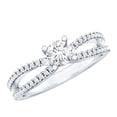 thumbnail image 1 of Rosec Jewels Certified 5mm Lab Grown Diamond Promise Engagement Ring - EF-VS Quality, 14K White Gold, US 6.00, 1 of 8