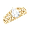 thumbnail image 1 of Rosec Jewels Certified 5x7mm Pear Lab Grown Diamond Filigree Engagement Ring, EF-VS Quality, 10K Yellow Gold, US 3.00, 1 of 8