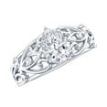 thumbnail image 1 of Certified Pear Lab Grown Diamond Filigree Engagement Ring, 0.6 Carat, EF-VS Quality, 18K White Gold, US 8.50, 1 of 8