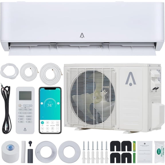 Certified 9000 BTU Mini Split Air Conditioner Heat Pump, 24 SEER2 115V Plug-in Ductless AC Unit, R454B Refrigerant, Ultra Quiet Inverter Minisplit Cools/Heats up to 450 Sq.Ft