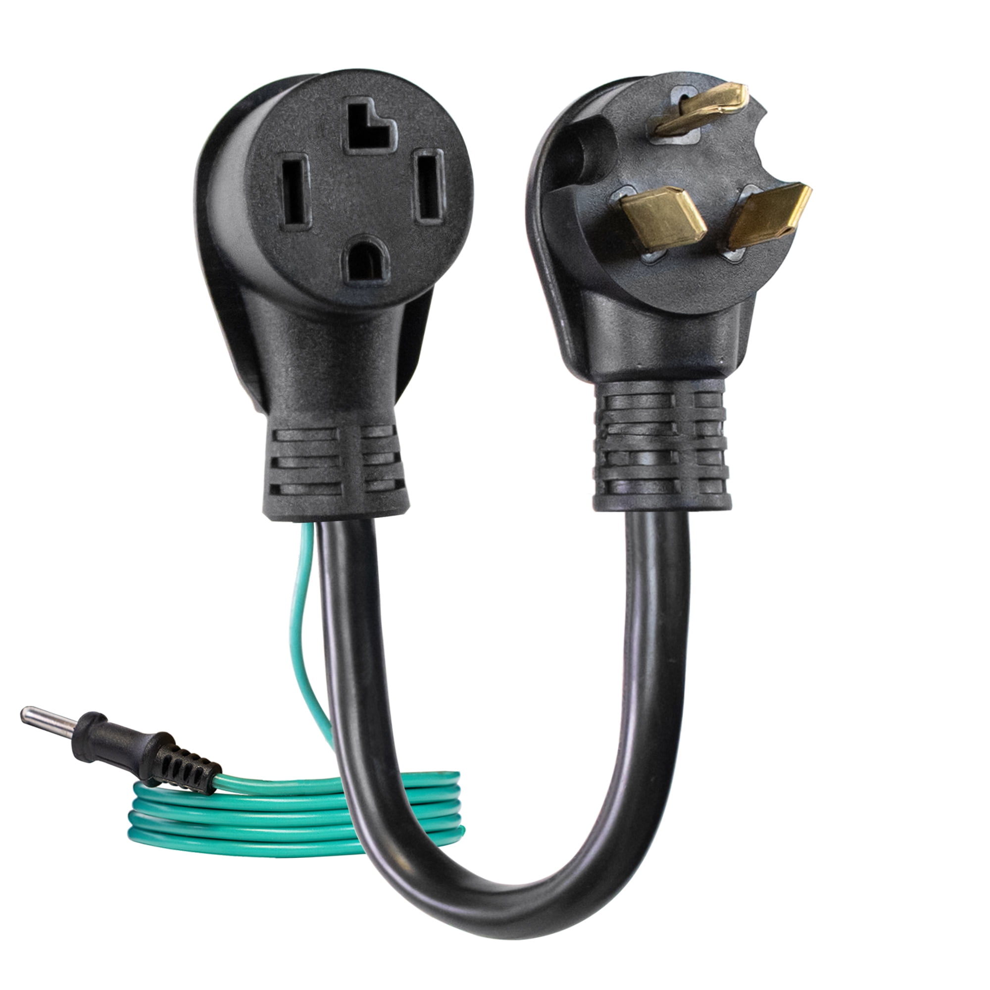 Certified Appliance Accessories 3-Prong to 4-Prong Dryer Cord Adapter with Ground Wire, LA009A