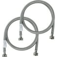 thumbnail image 1 of Certified Appliance Accessories 77503 2 Pk Braided Stainless Steel Washing Machine Hoses, 4ft, 1 of 8