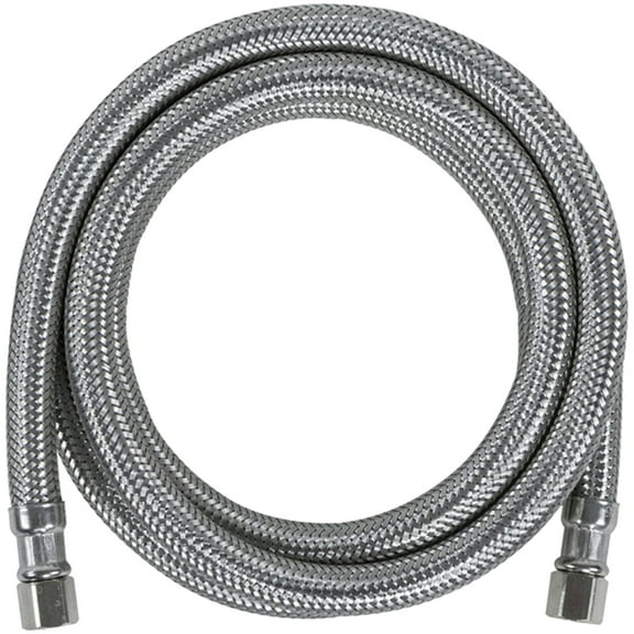 Certified Appliance Accessories Braided Stainless Steel PEX Ice Maker Connector with 1/4-In. Compression (10 Ft.) IM120PEX