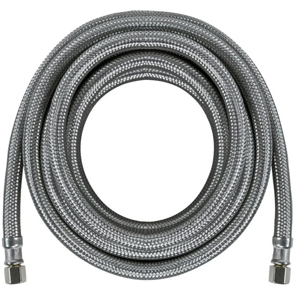 Certified Appliance Accessories LM180SS Braided Stainless Steel Ice Maker Connector, 15ft
