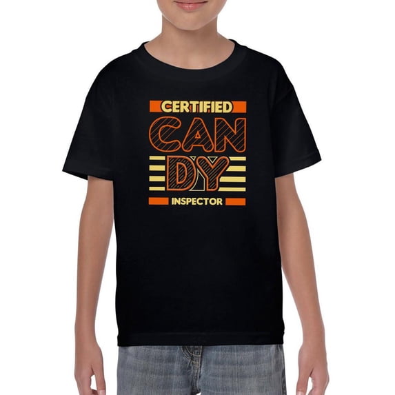 Certified Candy Inspector T-Shirt Juniors -Image by Shutterstock, Large