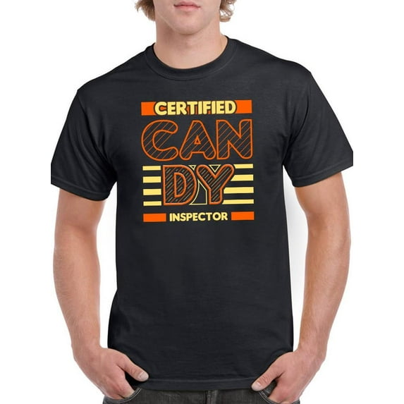 Certified Candy Inspector T-Shirt Men -Image by Shutterstock, Male 4X-Large
