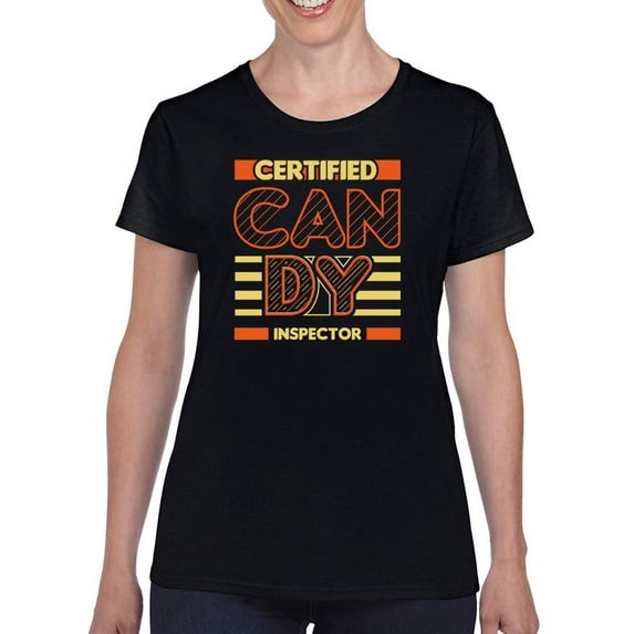 Certified Candy Inspector T-Shirt Women -Image by Shutterstock, Female 4X-Large