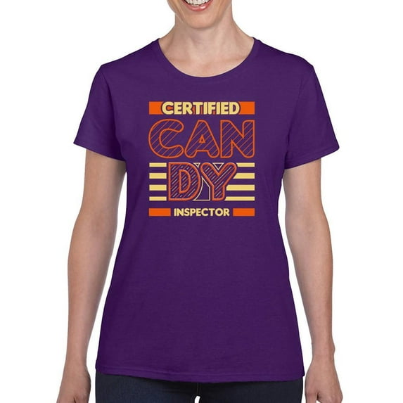 Certified Candy Inspector T-Shirt Women -Image by Shutterstock, Female 5X-Large