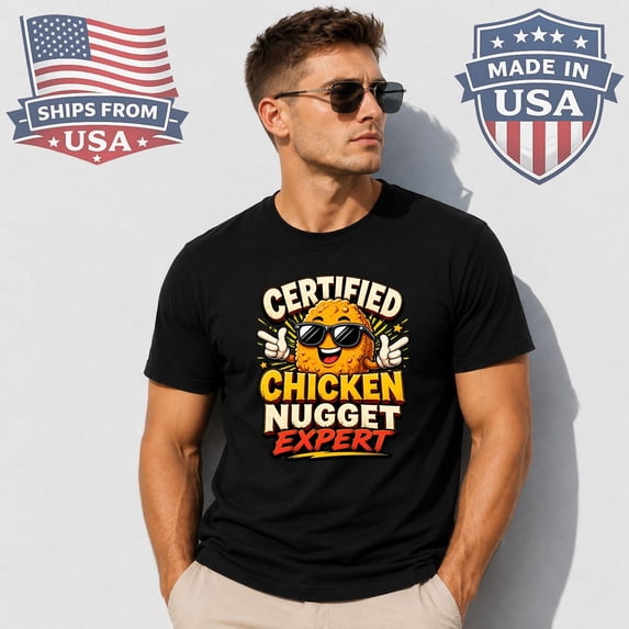 Chicken Meat Graphics Certified Chicken Nugget Expert Graphic T-Shirt Sunglasses - Walmart.com