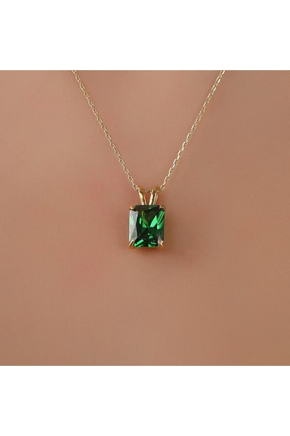 Certified Colombian Emerald Pendant Necklace | 925 Silver May Birthstone Locket | Natural Green Gemstone Jewelry Halloween Gift