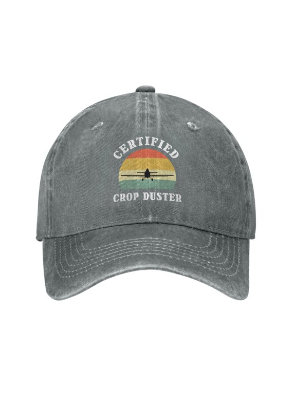 Certified Crop Duster Cowboy Hat Baseball Hat Trucker Hat For Men Women Retro Denim Hats Baseball Cap Dad Hat