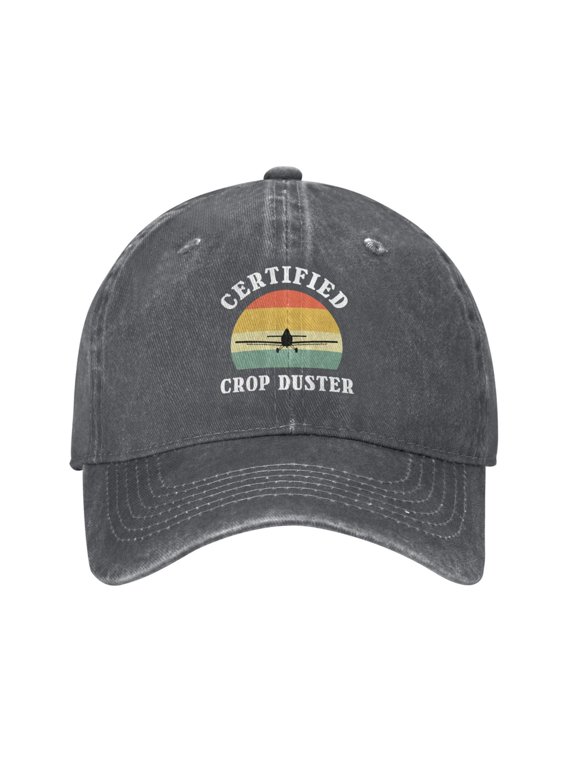 Certified Crop Duster Cowboy Hat Baseball Hat Trucker Hat For Men Women Retro Denim Hats Baseball Cap Dad Hat