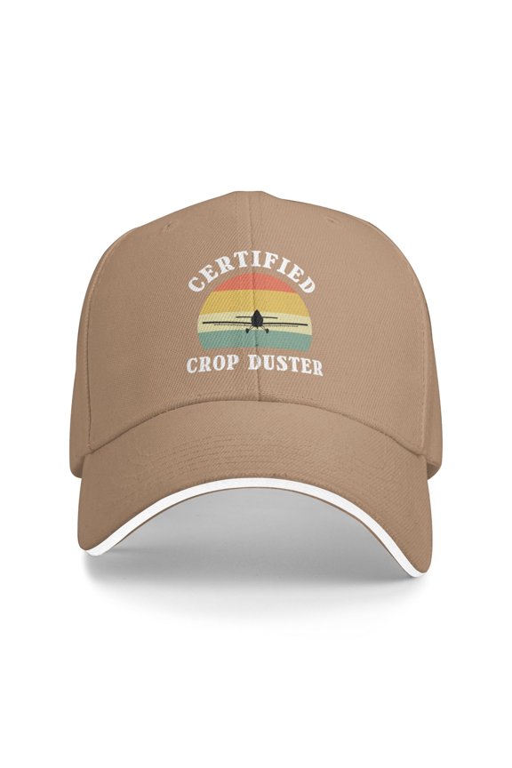 Certified Crop Duster Men Women Sandwich Cap Classic Baseball Capunisex Adjustable Casquette Dad Hat