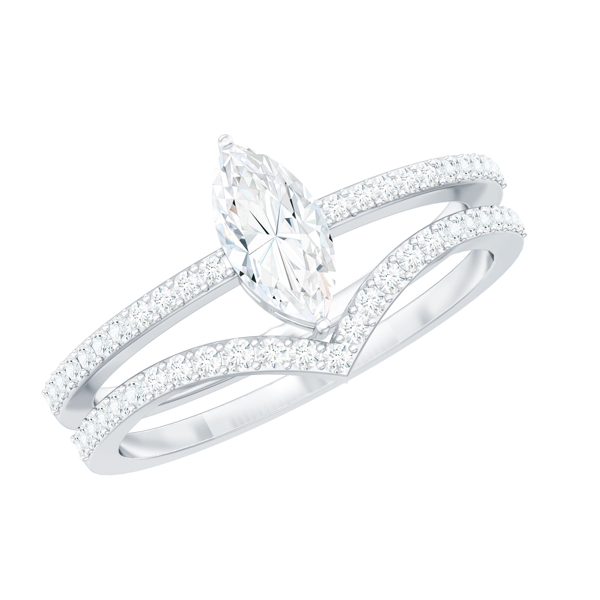 Cubic Zirconia Decor Ring For Women For Party Banquet Wedding