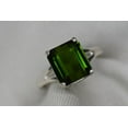 thumbnail image 1 of Certified Dark Green Tourmaline Ring 5.00 Carat Sterling Silver Solitaire Natural Real Genuine Earth Mined October Birthstone Jewelry, 1 of 3