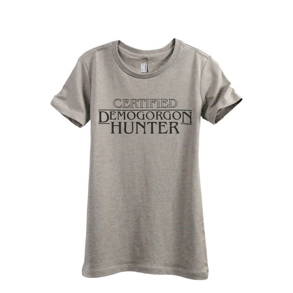 Certified Demogorgon Hunter Women's Fashion Relaxed T-Shirt Tee Heather Tan Small