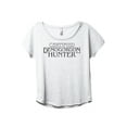 thumbnail image 1 of Certified Demogorgon Hunter Women's Fashion Slouchy Dolman T-Shirt Tee Heather White Large, 1 of 3