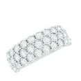thumbnail image 1 of Rosec Jewels Natural Diamond Wedding Band for Women - Wide Band Ring - HI-SI Quality - With Jewelry Box, 18K White Gold, US 3.50, 1 of 8