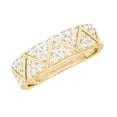 thumbnail image 1 of Rosec Jewels Certified Diamond Half Eternity Band Ring for Women, Wide Band Ring, 10K Yellow Gold, US 12.00, 1 of 8