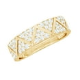 thumbnail image 1 of Rosec Jewels Certified Diamond Half Eternity Band Ring for Women, Wide Band Ring, 10K Yellow Gold, US 9.00, 1 of 8