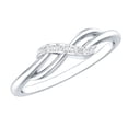 thumbnail image 1 of Rosec Jewels Natural Diamond Infinity Promise Ring for Women (HI-SI Quality) Love Knot Ring - Ready to Gift for Valentines Day, 14K White Gold, US 9.50, 1 of 7