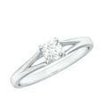 thumbnail image 1 of Rosec Jewels Natural Diamond Promise Ring for Women - Split Shank Ring - HI-SI Quality - Ready to Gift for Valentines, 925 Sterling Silver, US 11.50, 1 of 8