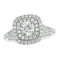 thumbnail image 1 of Certified Diamonds 14K White Gold 1-1/3 cttw. Cushion-cut Halo Engagement Ring by Hollywood Hills Jewelers, 1 of 5