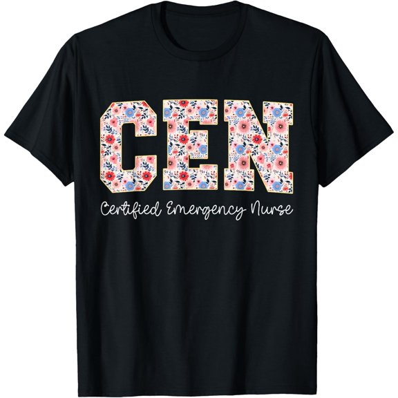 Certified Emergency Nurse Wildflowers Er Medical T-Shirt
