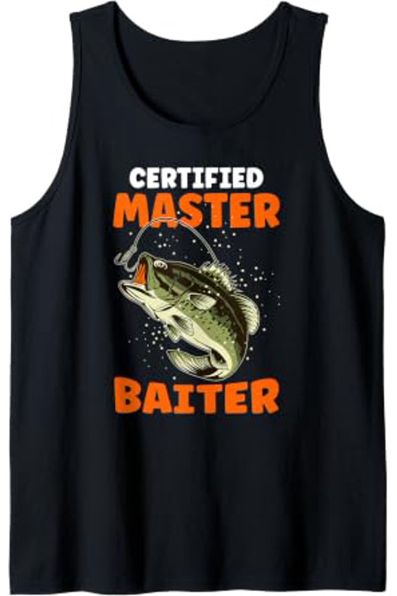 Certified Fishing Master Fishing Tank Top Size S-3XL