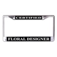 thumbnail image 1 of Certified Floral Designer Chrome License Plate Frame, 1 of 1