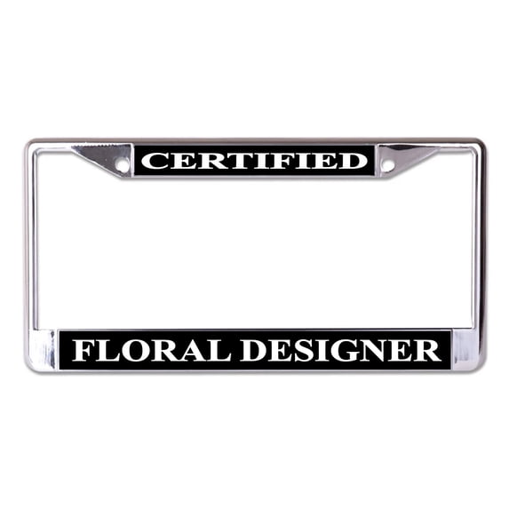 Certified Floral Designer Chrome License Plate Frame