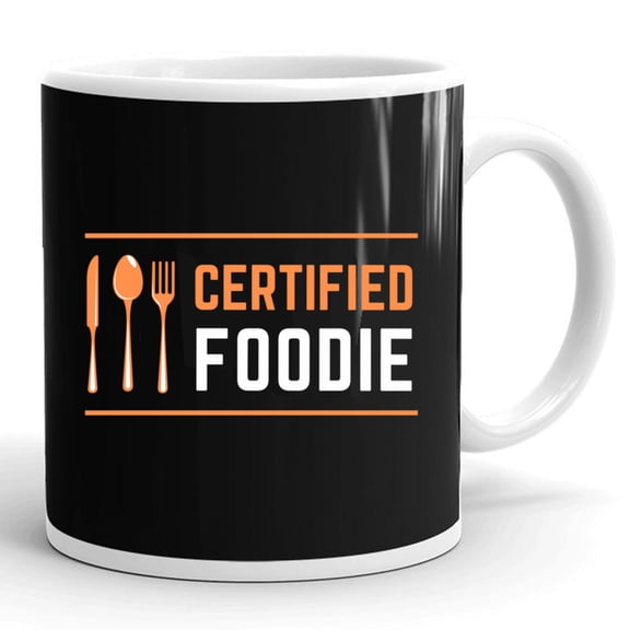 Certified Foodie Funny Food And Snack Lovers Gift Ceramic Mug 11oz (White;11oz)