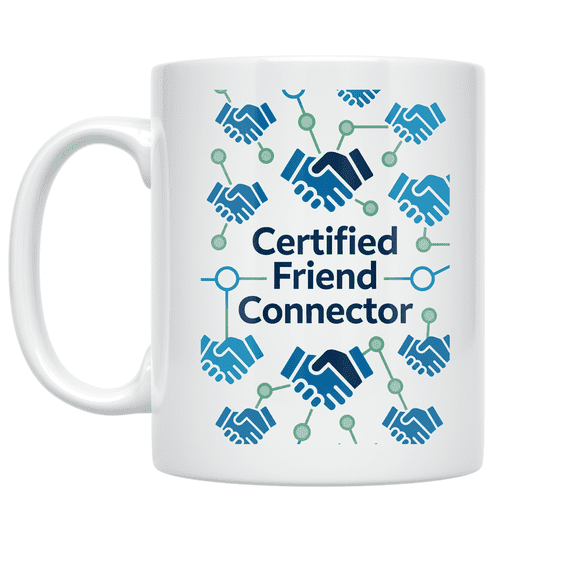 Certified Friend Connector Networking Skills Design - Networking Enthusiast - 11 oz Ceramic Coffee Mug