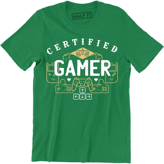 Certified Gamer Controllers Achievement Pro Gaming Men's T-Shirt