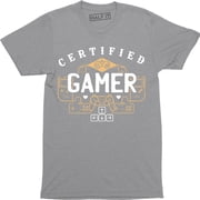 Certified Gamer Controllers Achievement Pro Gaming Men's T-Shirt