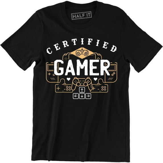 Certified Gamer Controllers Achievement Pro Gaming Men's T-Shirt