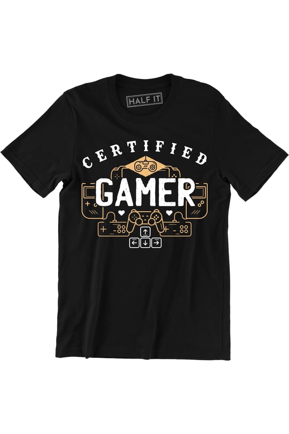 Certified Gamer Controllers Achievement Pro Gaming Men's T-Shirt